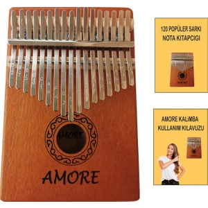 17 Tuşlu Kalimba Pro Parmak Piyano + 120 Popüler Şarkı Notası + Türkçe Kullanım Klavuzu Komple Set