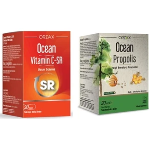 Ocean Vitamin C-Sr 500 mg  30 Tablet + Ocean Propolis 20 ml