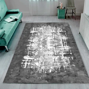 Kaymaz Dot Taban Yıkanabilir  Dijital Baskı Mat Eskitme Desenli Salon Halısı 100 x 600