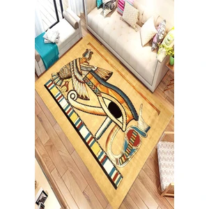Kaymaz Dot Taban Yıkanabilir  Dijital Baskı Mitolojik Tasarım Desenli Salon Halısı 165 x 230