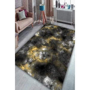 Kaymaz Dot Taban Yıkanabilir  Dijital Baskı Yanardağ Patlaması Salon Halısı 100 x 600