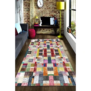 Kaymaz Dot Taban Yıkanabilir Dijital  Baskı Desenler Şablonu Salon Halısı 180 x 280