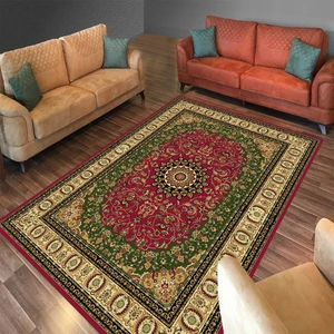 Kaymaz Dot Taban Yıkanabilir  Dijital Baskı Sembolik Osmanlı Saray Desenli Salon Halısı 80 x 120