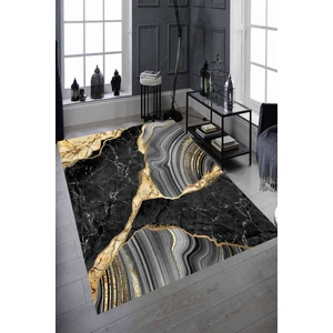 Kaymaz Dot Taban Yıkanabilir  Dijital Baskı Granit Mermer Desenli Salon Halısı 80 x 100