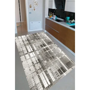 Kaymaz Dot Taban Yıkanabilir  Dijital Baskı Toz ve Çizgi Desenli Mutfak Halısı 200 x 250