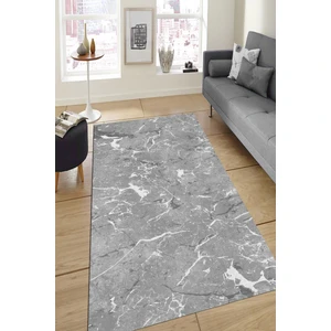 Kaymaz Dot Taban Yıkanabilir  Dijital Baskı Beton Desenli Salon Halısı 100 x 600