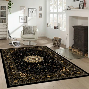 Kaymaz Dot Taban Yıkanabilir  Dijital Baskı Karışık Çiçek Desenli Salon Halısı 160 x 233