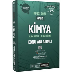 Pegem Akademi Yayıncılık KPSS 2021 ÖABT Kimya Video Destekli Konu Anlatımlı
