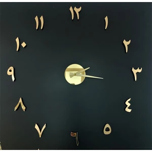 CT Laser Arapça Harfler 3D Dekoratif Duvar Saati