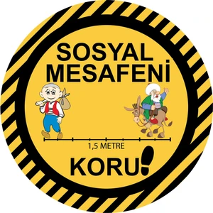Tellgraf Sosyal Mesafe Sticker