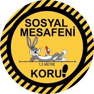 Tellgraf Sosyal Mesafe Sticker
