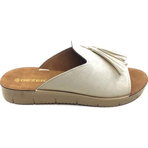 12319Z Püsküllü Kadın Ev - Dış Mekan Terliği Bej