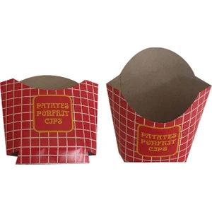 Yaşatan Kutu Patates Cips Kutusu Krome Karton 220 gr 1 Koli 3000'LI