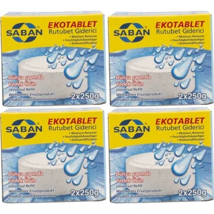 Saban nem Alıcılı ve Rutubet Giderici Yedek Tablet  2X250 gr Naturel 4'lü Paket