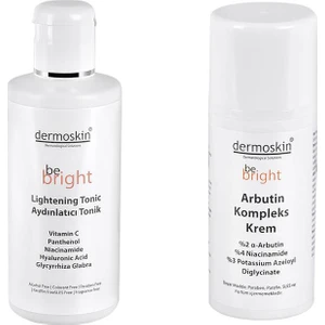 Be Bright Arbutin Kompleks Krem 33 ml +  Dermoskin Be Bright Aydınlatıcı Tonik 200 ml