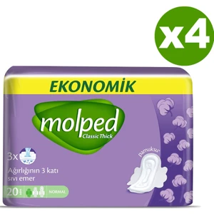 Kalın Hijyenik Ped Normal Ekonomik 20'li x 4 Paket