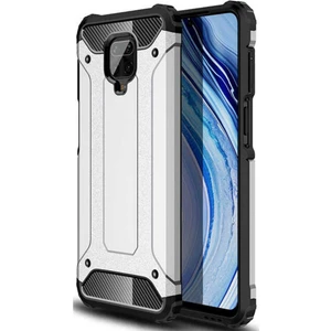 Xiaomi Redmi Note 9 Pro Kapak Çift Katmanlı Zırh Tank Kılıf - Gri