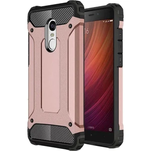 Xiaomi Redmi Note 4 Kapak Çift Katmanlı Zırh Tank Kılıf - Rose Gold