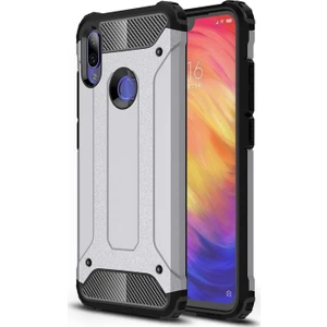 Xiaomi Redmi 7 Kapak Çift Katmanlı Zırh Tank Kılıf - Gri