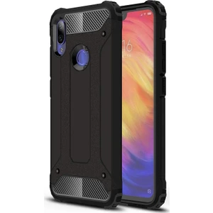 Xiaomi Redmi 7 Kapak Çift Katmanlı Zırh Tank Kılıf - Siyah