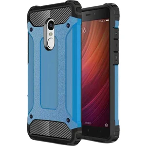 Xiaomi Redmi 5 Plus Kapak Çift Katmanlı Zırh Tank Kılıf - Mavi