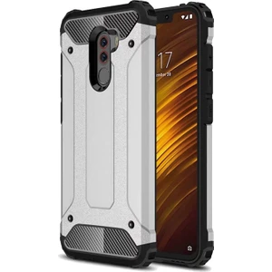 Xiaomi Pocophone F1 Kapak Çift Katmanlı Zırh Tank Kılıf - Gri