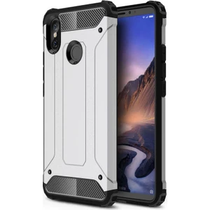 Xiaomi Mi Max 3 Kapak Çift Katmanlı Zırh Tank Kılıf - Gri