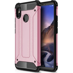 Xiaomi Mi Max 3 Kapak Çift Katmanlı Zırh Tank Kılıf - Rose Gold