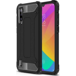Xiaomi Mi 9 Lite Kapak Çift Katmanlı Zırh Tank Kılıf - Siyah