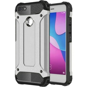 Huawei P9 Lite Mini Kapak Çift Katmanlı Zırh Tank Kılıf - Gri