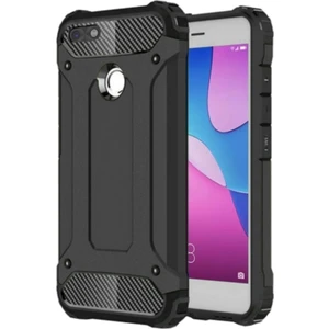 Huawei P9 Lite Mini Kapak Çift Katmanlı Zırh Tank Kılıf - Siyah