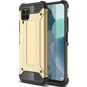 Huawei P40 Lite Kapak Çift Katmanlı Zırh Tank Kılıf - Gold