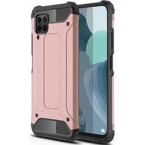 Huawei P40 Lite Kapak Çift Katmanlı Zırh Tank Kılıf - Rose Gold