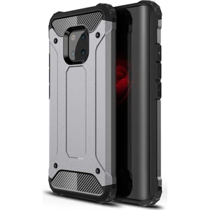 Huawei Mate 20 Pro Kapak Çift Katmanlı Zırh Tank Kılıf - Gri