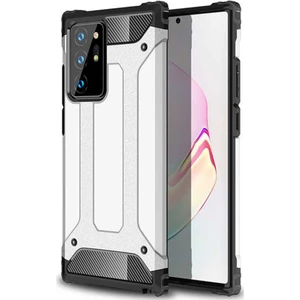 Samsung Galaxy Note 20 Ultra Kapak Çift Katmanlı Zırh Tank Kılıf - Gri