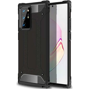 Samsung Galaxy Note 20 Ultra Kapak Çift Katmanlı Zırh Tank Kılıf - Siyah