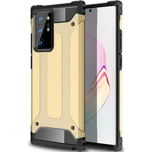 Samsung Galaxy Note 20 Ultra Kapak Çift Katmanlı Zırh Tank Kılıf - Gold