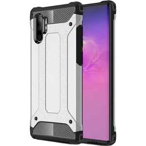 Samsung Galaxy Note 10 Plus Kapak Çift Katmanlı Zırh Tank Kılıf - Gri