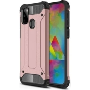 Samsung Galaxy M31 Kapak Çift Katmanlı Zırh Tank Kılıf - Rose Gold