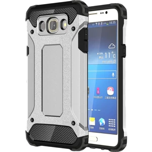 Samsung Galaxy J7 Prime Kapak Çift Katmanlı Zırh Tank Kılıf - Gri