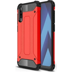 Samsung Galaxy A70 Kapak Çift Katmanlı Zırh Tank Kılıf - Kırmızı