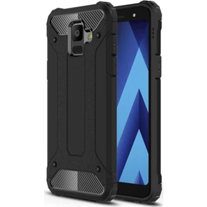 Samsung Galaxy A6 2018 Kapak Çift Katmanlı Zırh Tank Kılıf - Siyah