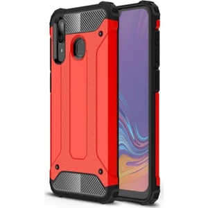 Samsung Galaxy A30 Kapak Çift Katmanlı Zırh Tank Kılıf - Kırmızı