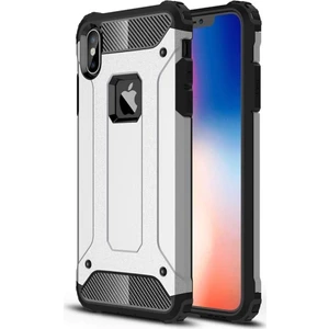 Apple iPhone XSmax Kapak Çift Katmanlı Zırh Tank Kılıf - Gri