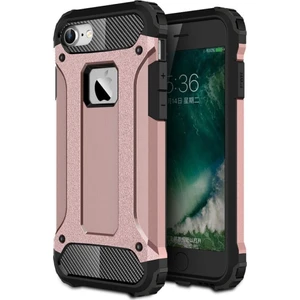 Apple iPhone 6 Plus / 6s Plus Kapak Çift Katmanlı Zırh Tank Kılıf - Rose Gold