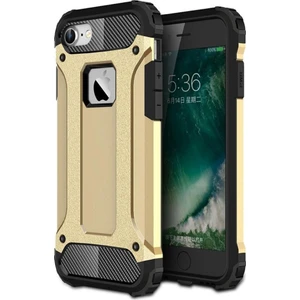 Apple iPhone 6 Plus / 6s Plus Kapak Çift Katmanlı Zırh Tank Kılıf - Gold