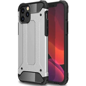 Apple iPhone 12 Pro Max Kapak Çift Katmanlı Zırh Tank Kılıf - Gri