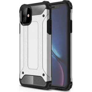 Apple iPhone 11 Kapak Çift Katmanlı Zırh Tank Kılıf - Gri