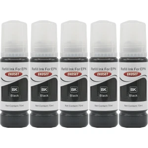 103 L3151 L3156 L3160 L5190 Uyumlu Mürekkep Siyah 70 ml 5 Adet