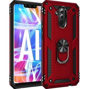 Hesaplı Dünya Huawei Mate 20 Lite Kılıf Selfie Yüzüklü Iki Katmanlı Koruyucu VGA